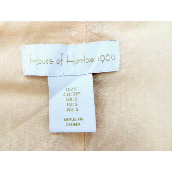 NEW! House of Harlow Ponte Bustier Lace-up-back Tiered Maxi Dress Linen SZ S - Picture 10 of 11